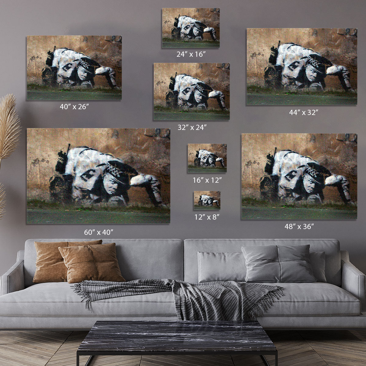 Banksy Snorting Policeman Canvas Print or Poster - Canvas Art Rocks - 7