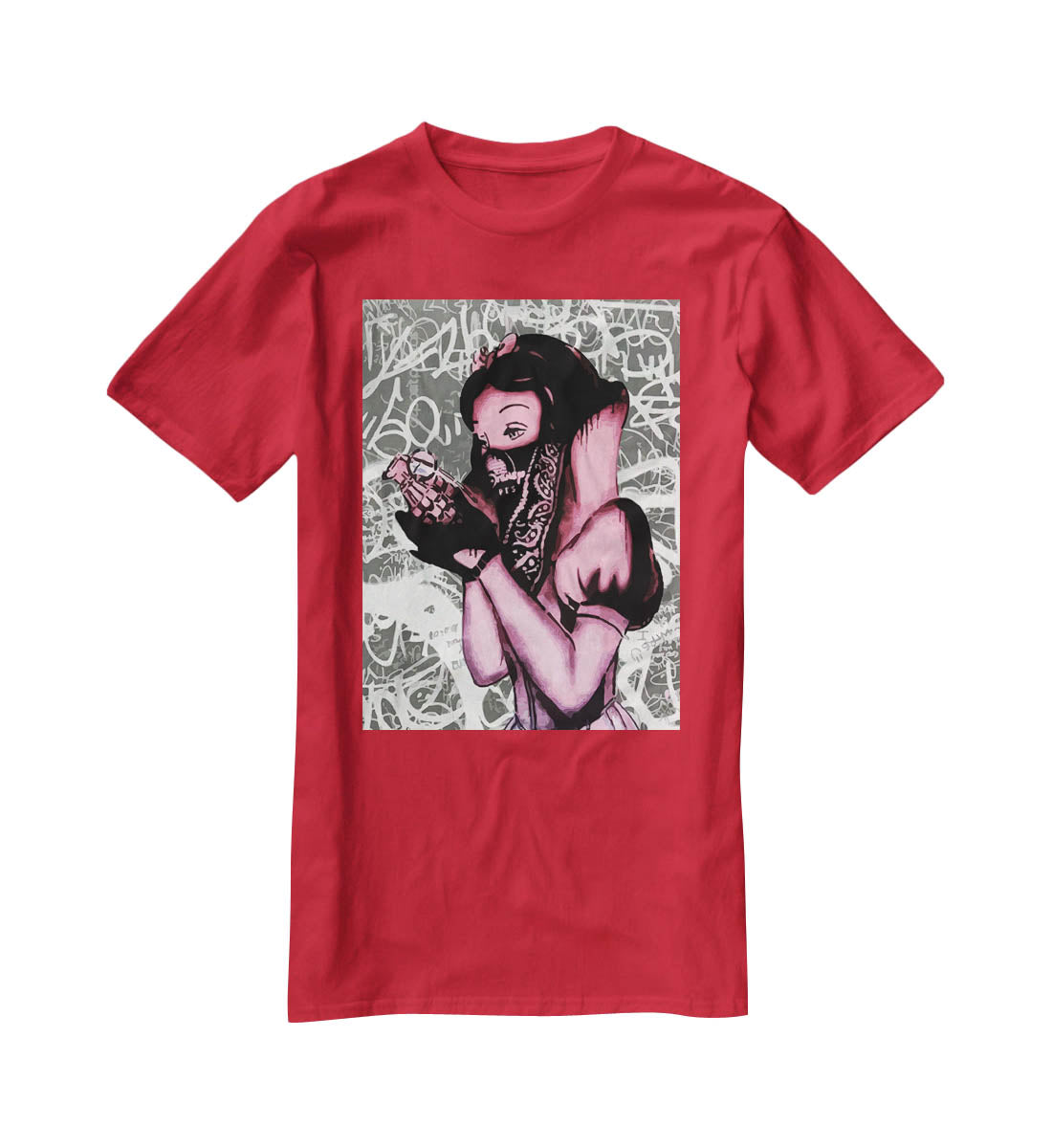 Banksy Snow White Grenade T-Shirt - Canvas Art Rocks - 4