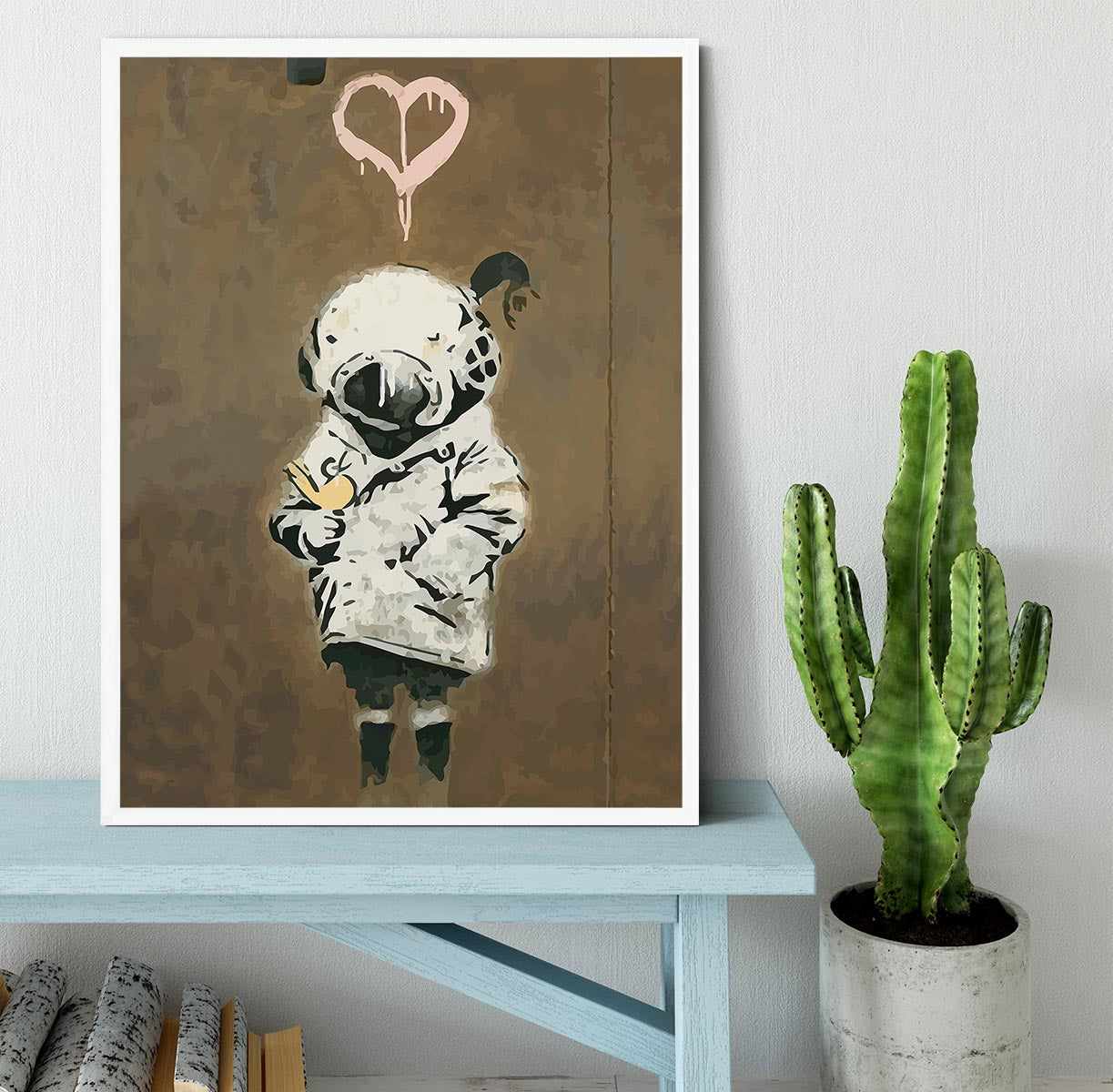 Banksy Space Girl And Bird Framed Print - Canvas Art Rocks -6