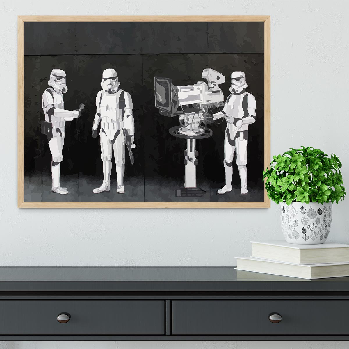 Banksy Stormtroopers Filming Oscars Framed Print - Canvas Art Rocks - 4
