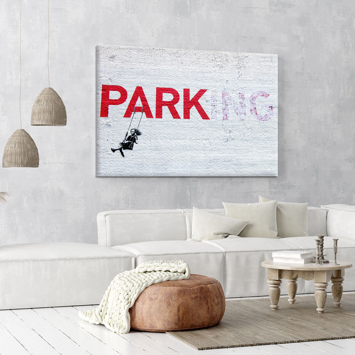 Banksy Swing Girl Canvas Print or Poster - Canvas Art Rocks - 6