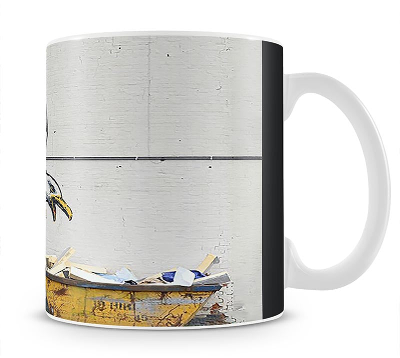 Banksy Swooping Seagull Lowestoft Mug - Canvas Art Rocks - 1