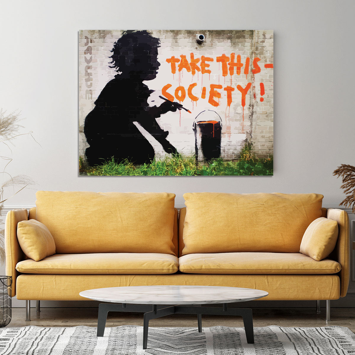 Banksy Take This Society Canvas Print or Poster - Canvas Art Rocks - 4