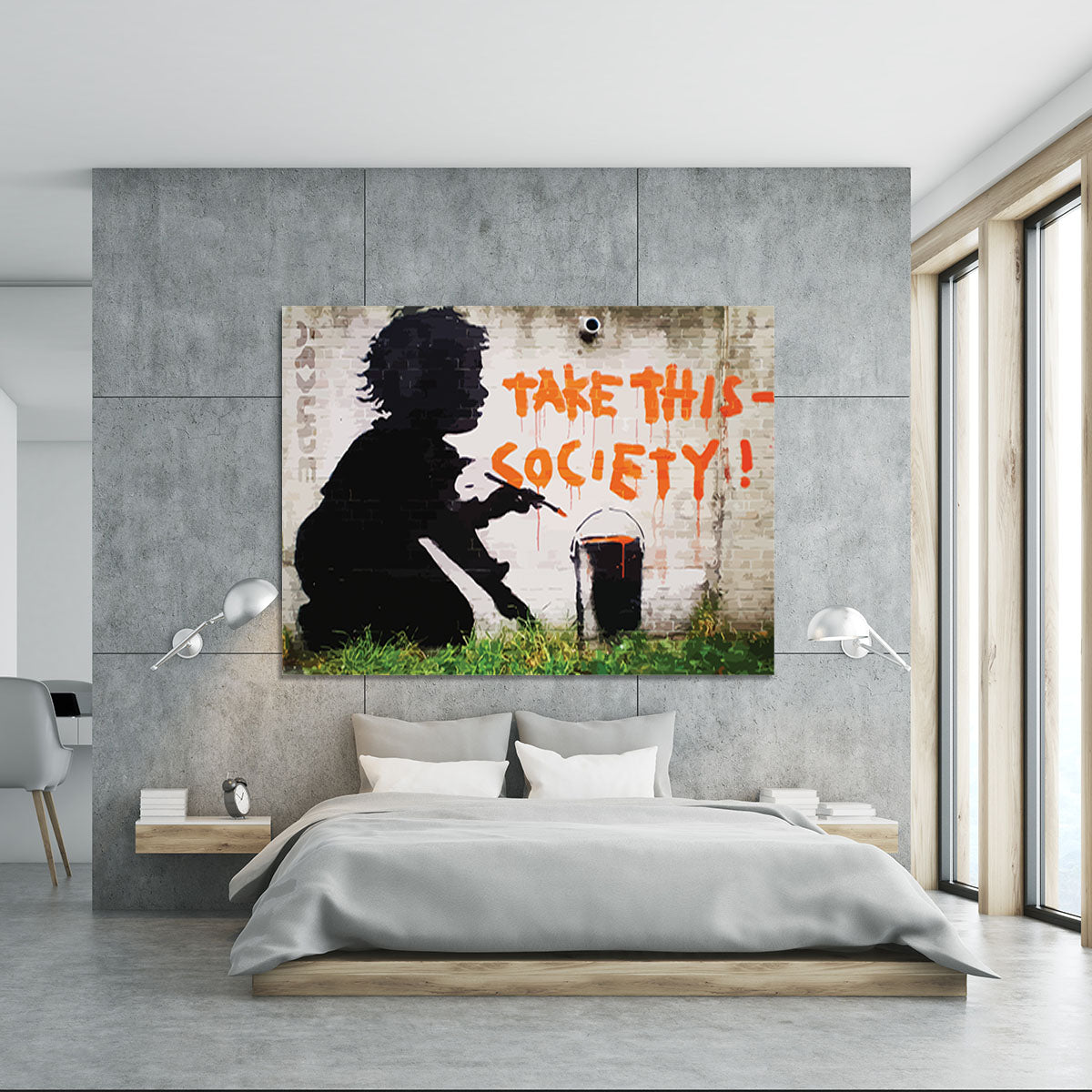 Banksy Take This Society Canvas Print or Poster - Canvas Art Rocks - 5