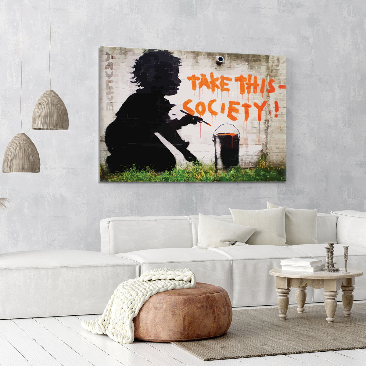 Banksy Take This Society Canvas Print or Poster - Canvas Art Rocks - 6