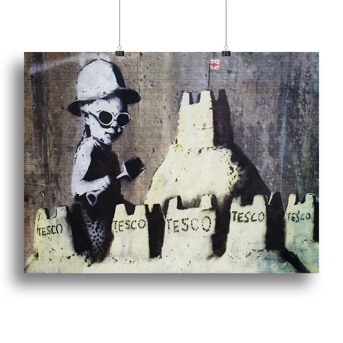 Banksy Tesco Sandcastle Canvas Print or Poster - Canvas Art Rocks - 2