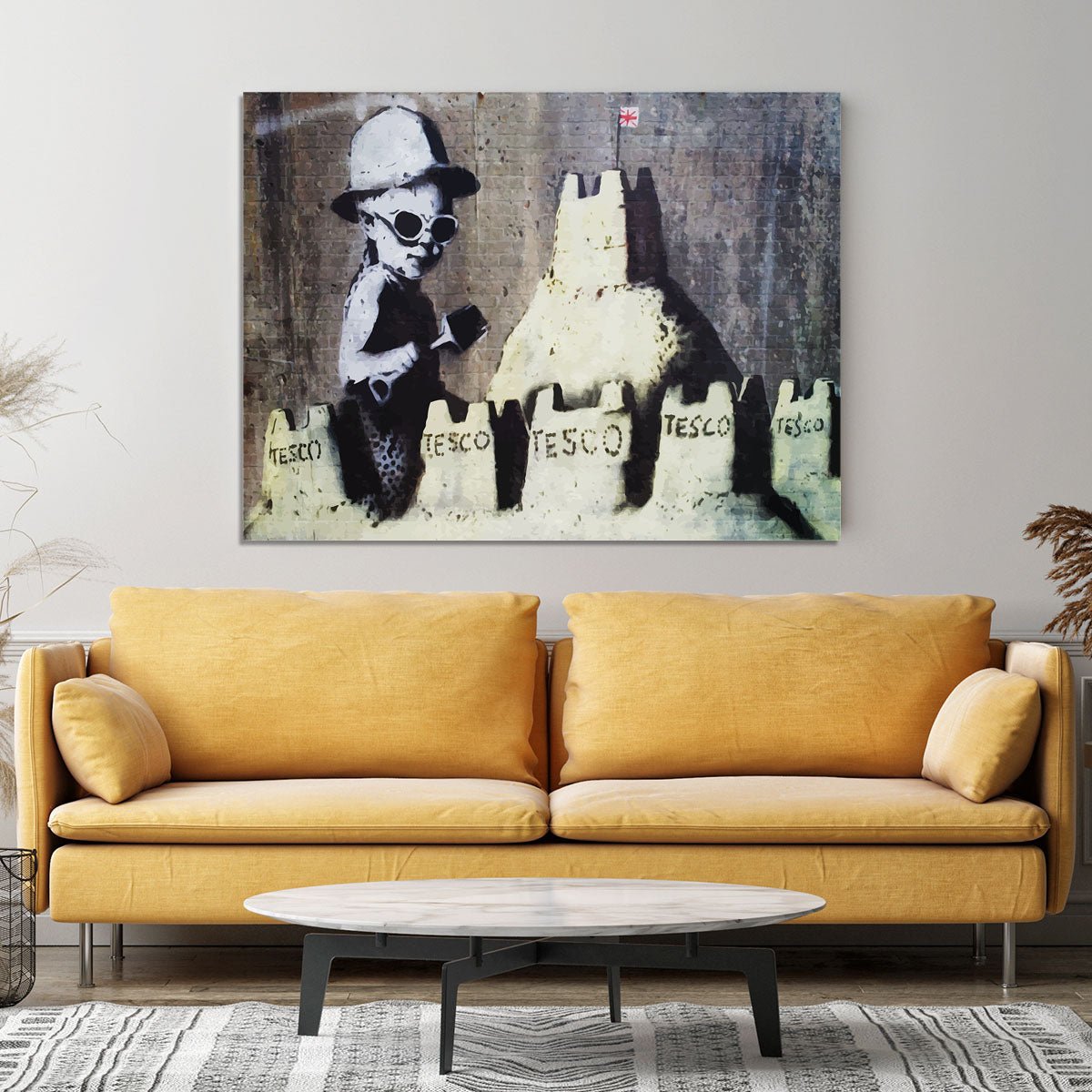Banksy Tesco Sandcastle Canvas Print or Poster - Canvas Art Rocks - 4