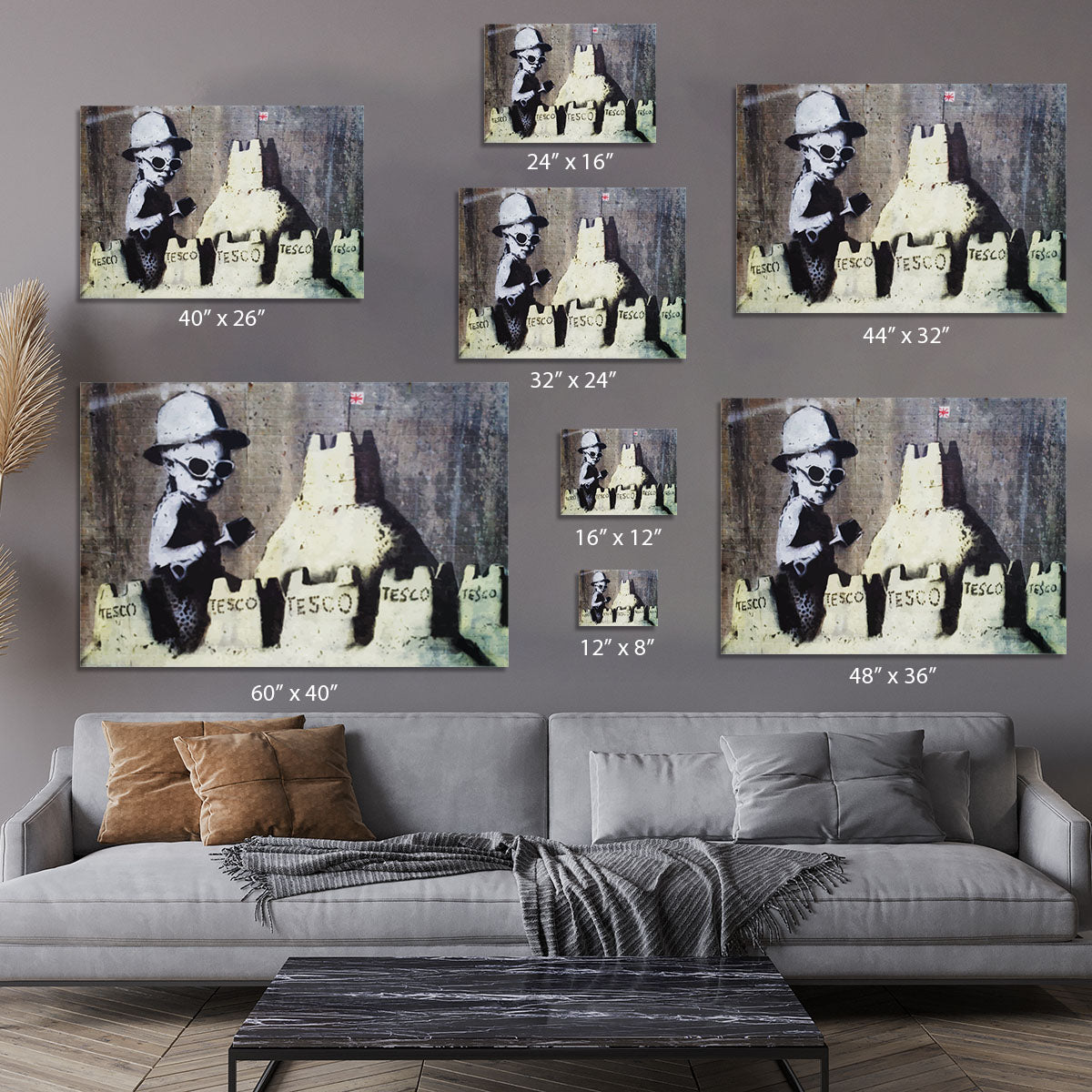 Banksy Tesco Sandcastle Canvas Print or Poster - Canvas Art Rocks - 7