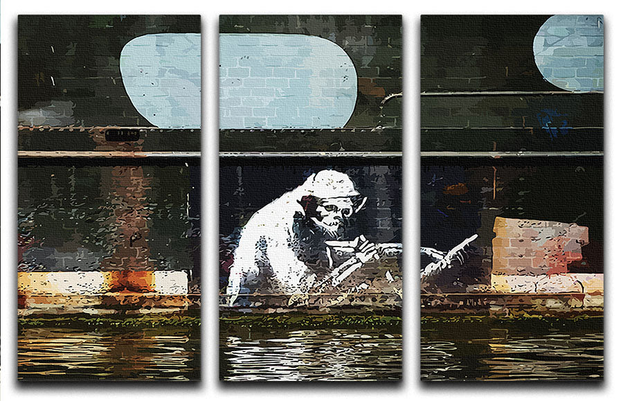 Banksy The Grim Reaper Bristol 3 Split Panel Canvas Print - Canvas Art Rocks - 1