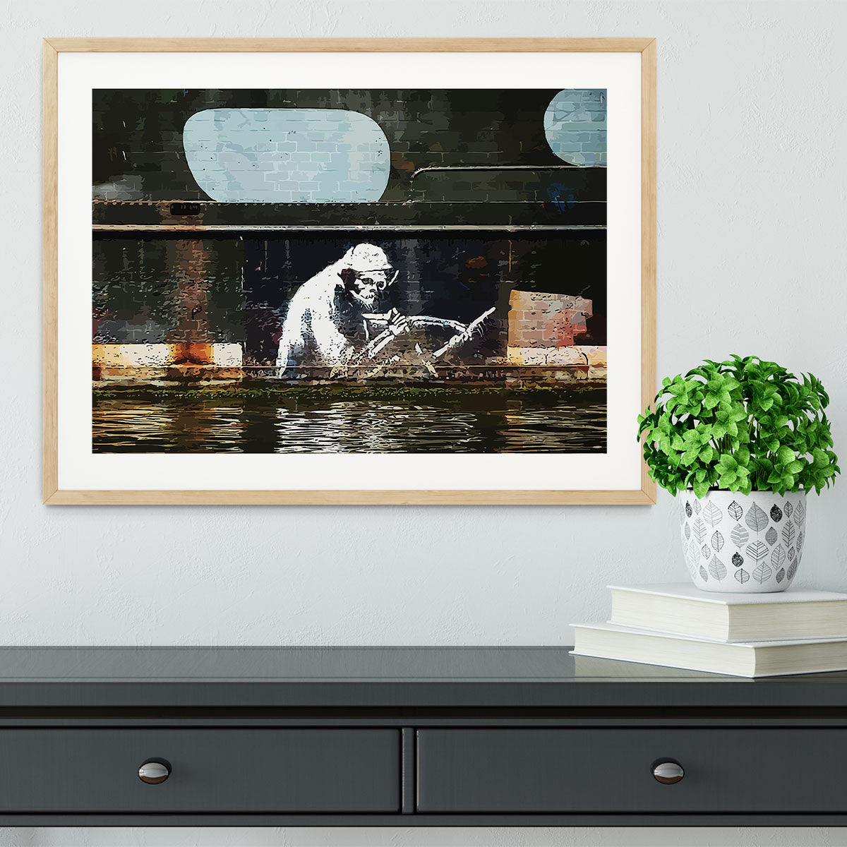 Banksy The Grim Reaper Bristol Framed Print - Canvas Art Rocks - 3