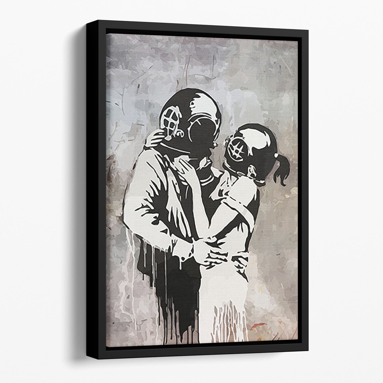 Banksy Think Tank Floating Framed Canvas