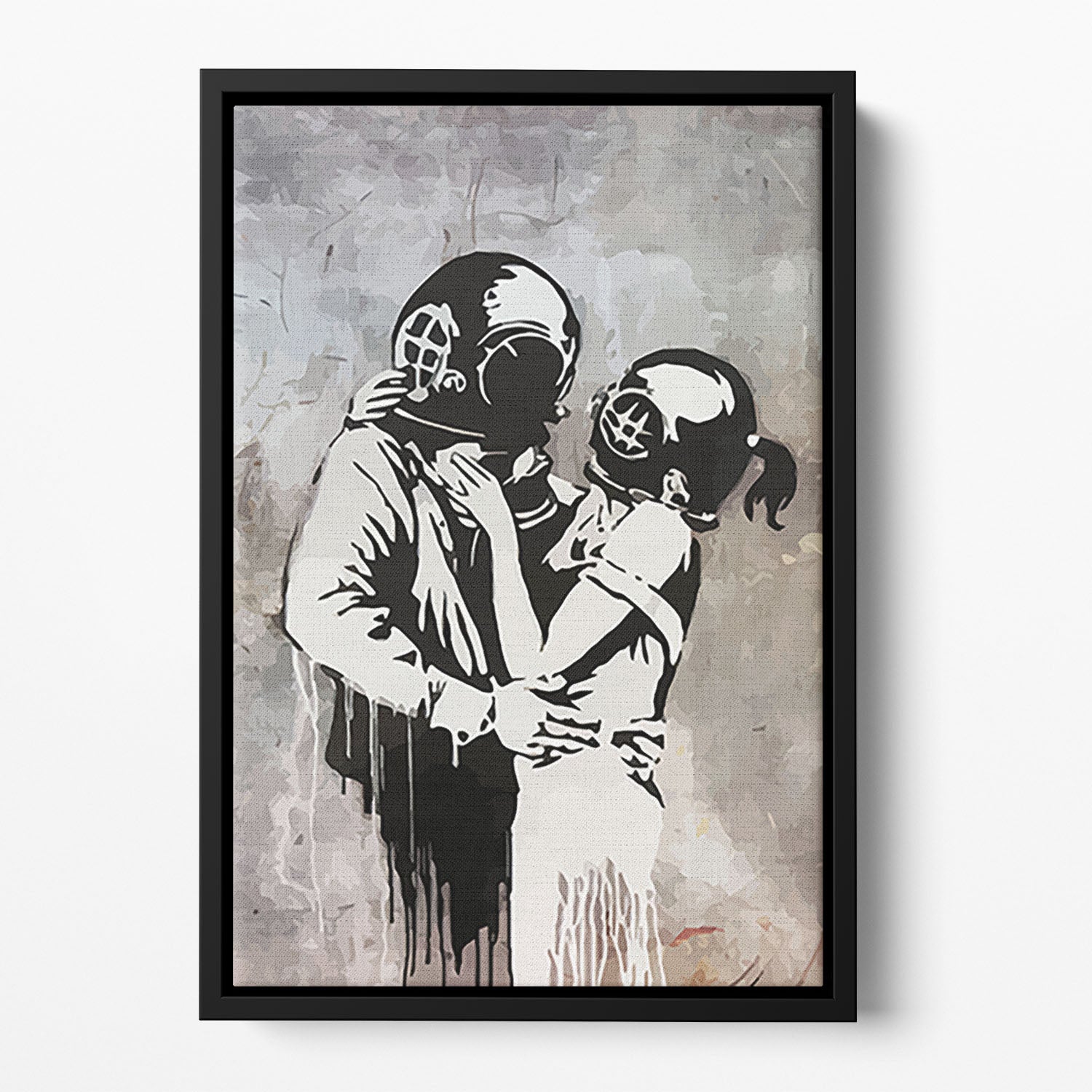 Banksy Think Tank Floating Framed Canvas