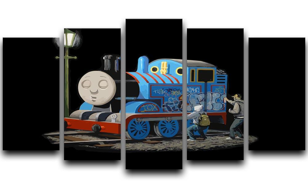 Banksy Thomas the Tank Engine 5 Split Panel Canvas - Canvas Art Rocks - 1