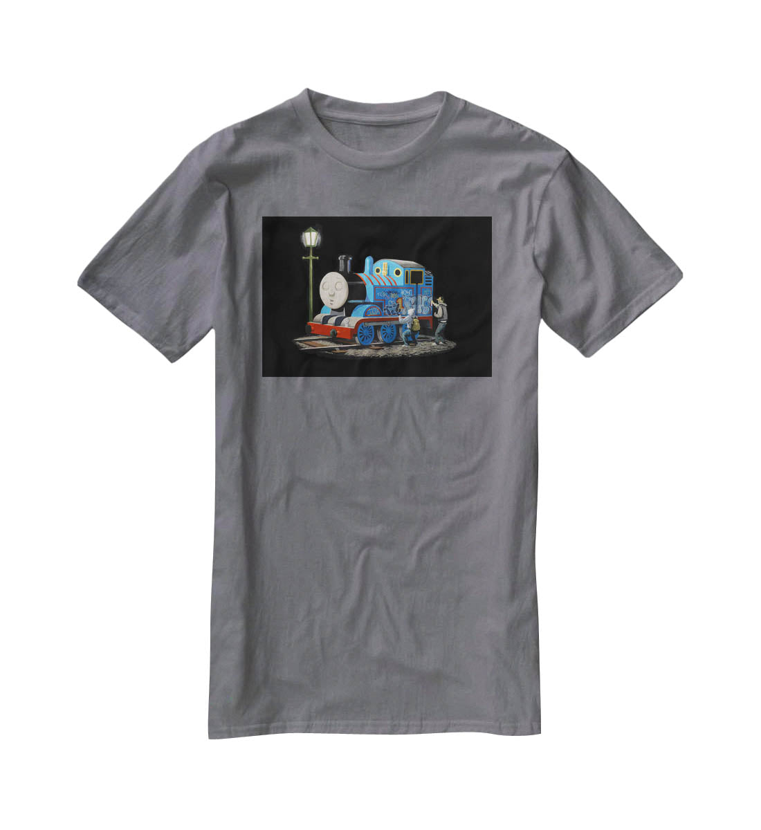 Banksy Thomas the Tank Engine T-Shirt - Canvas Art Rocks - 3