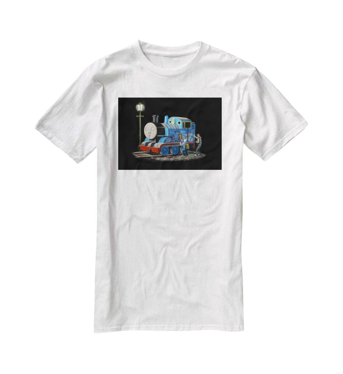 Banksy Thomas the Tank Engine T-Shirt - Canvas Art Rocks - 5