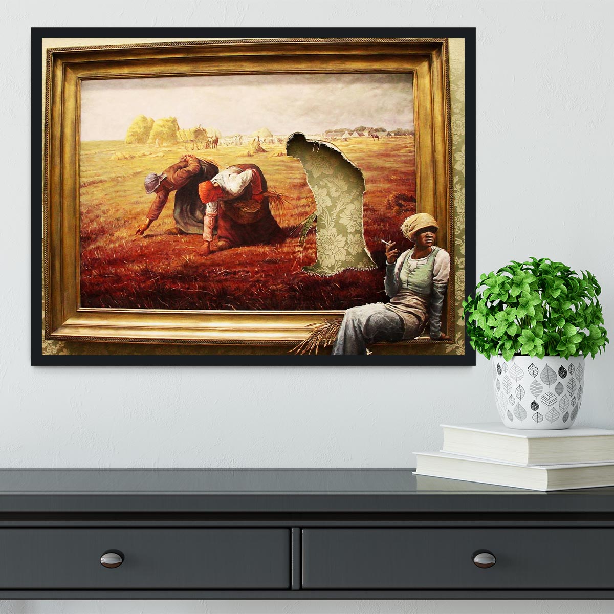 Banksy Time Out Framed Print - Canvas Art Rocks - 2