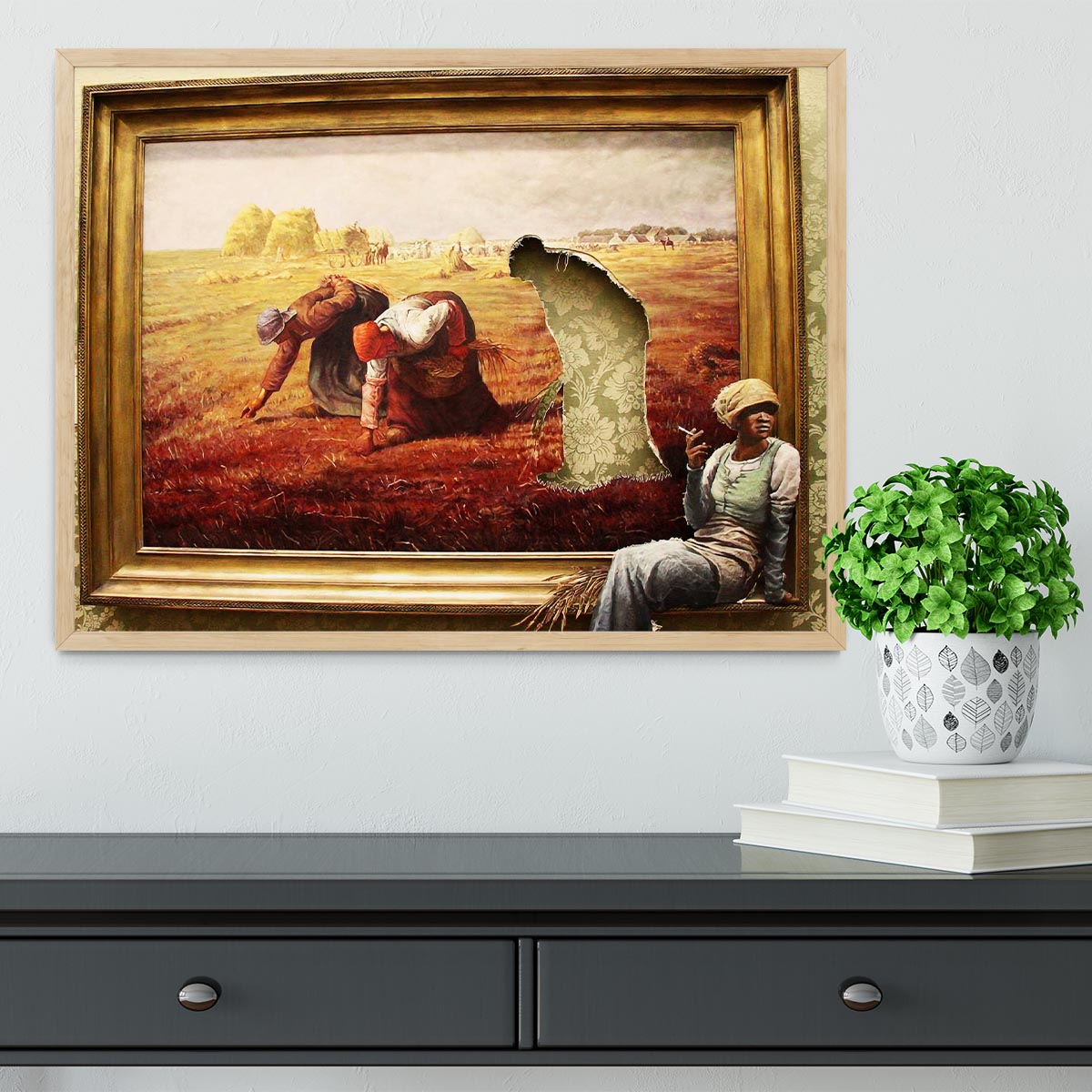 Banksy Time Out Framed Print - Canvas Art Rocks - 4