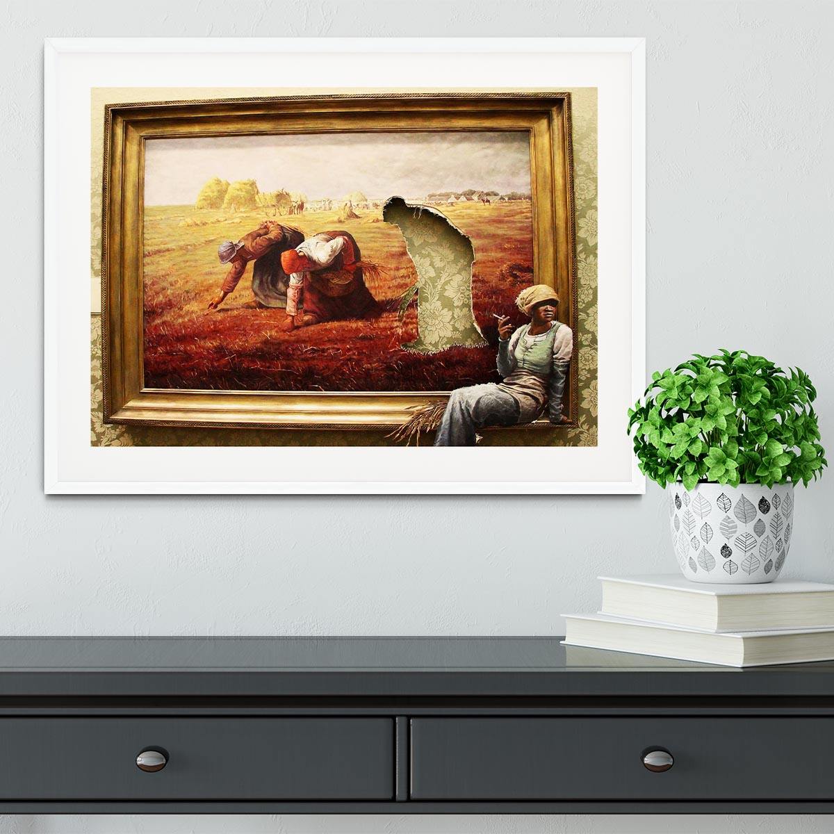 Banksy Time Out Framed Print - Canvas Art Rocks - 5