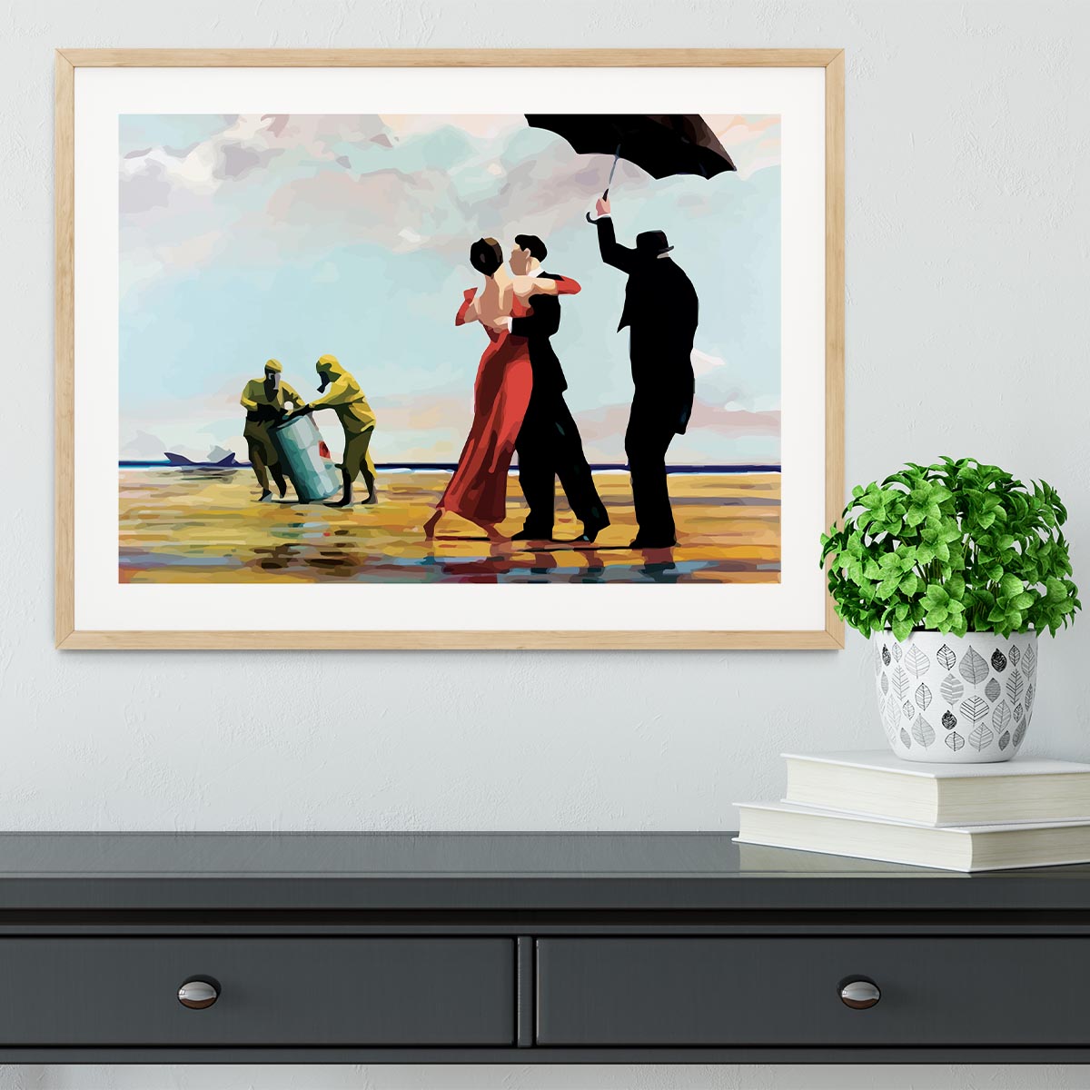 Banksy Toxic Beach Framed Print - Canvas Art Rocks - 3