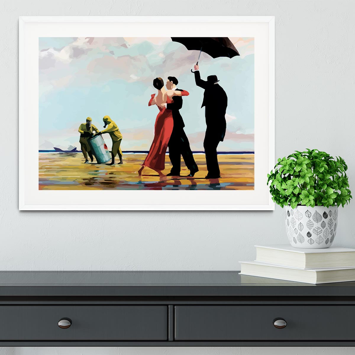 Banksy Toxic Beach Framed Print - Canvas Art Rocks - 5