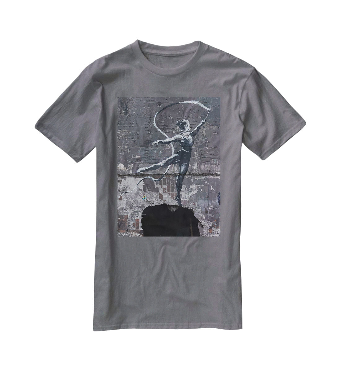 Banksy Ukraine Irpin Gymnast T-Shirt - Canvas Art Rocks - 3
