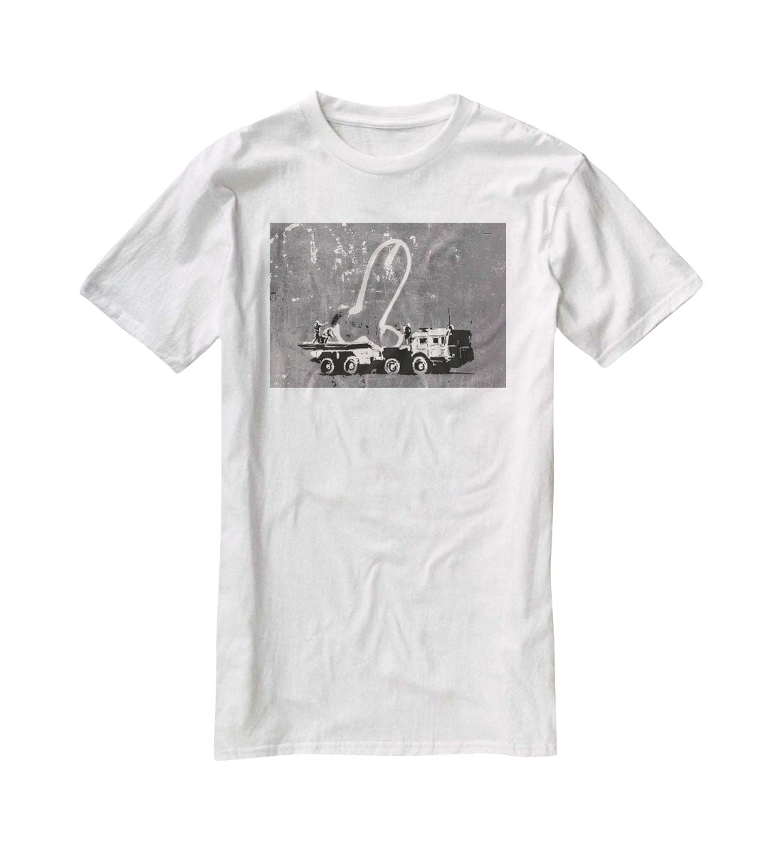 Banksy Ukraine Penis Missile T-Shirt - Canvas Art Rocks - 5