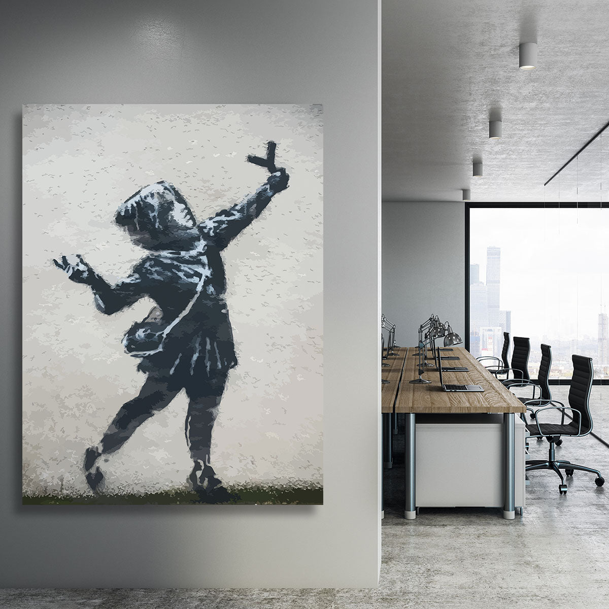 Banksy Valentines Day Marsh Lane Canvas Print or Poster - Canvas Art Rocks - 3