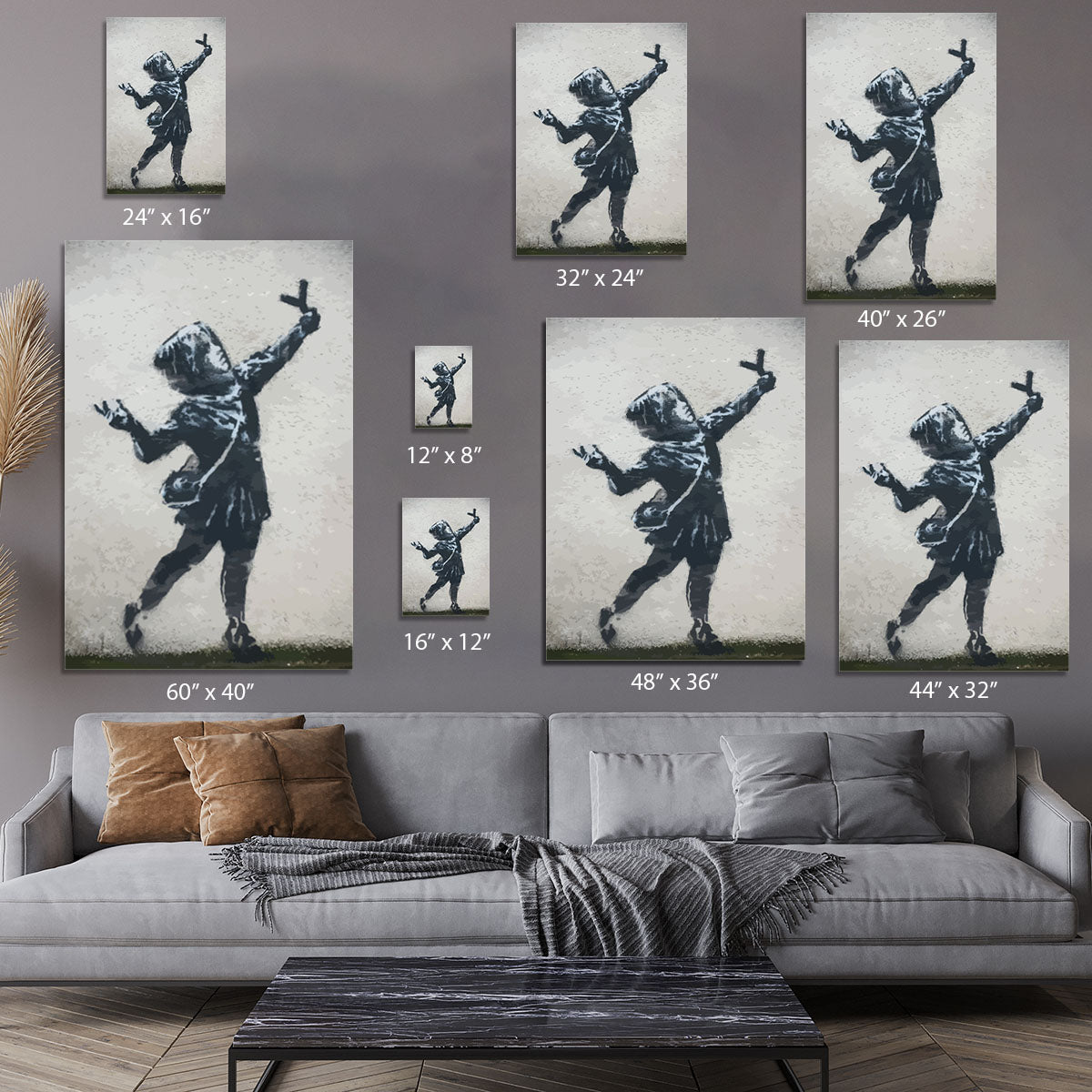 Banksy Valentines Day Marsh Lane Canvas Print or Poster - Canvas Art Rocks - 7