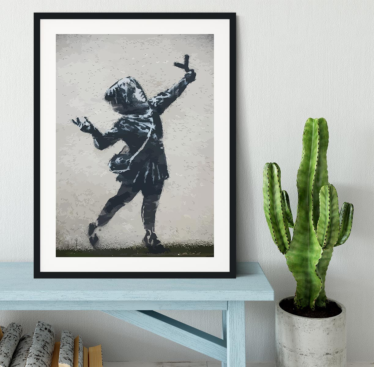 Banksy Valentines Day Marsh Lane Framed Print - Canvas Art Rocks - 1