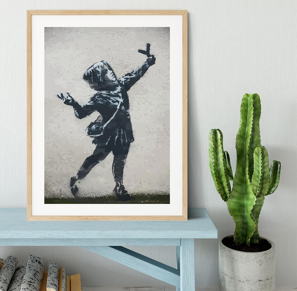 Banksy Valentines Day Marsh Lane Framed Print - Canvas Art Rocks - 3