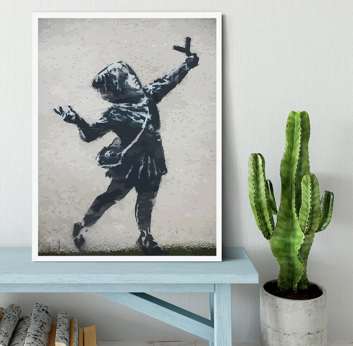 Banksy Valentines Day Marsh Lane Framed Print - Canvas Art Rocks -6