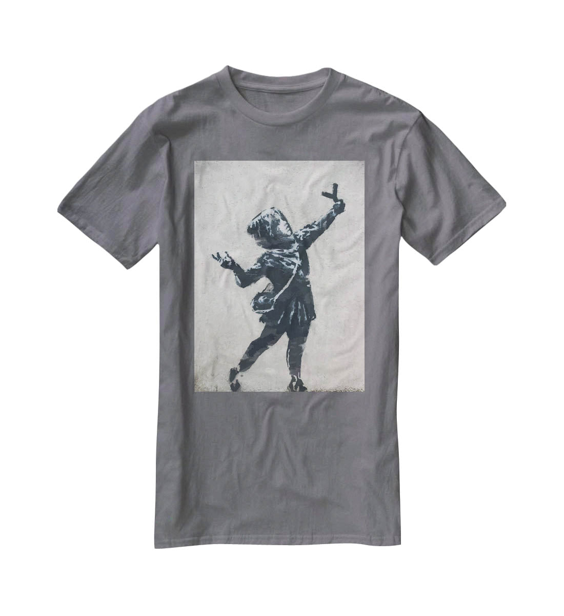 Banksy Valentines Day Marsh Lane T-Shirt - Canvas Art Rocks - 3