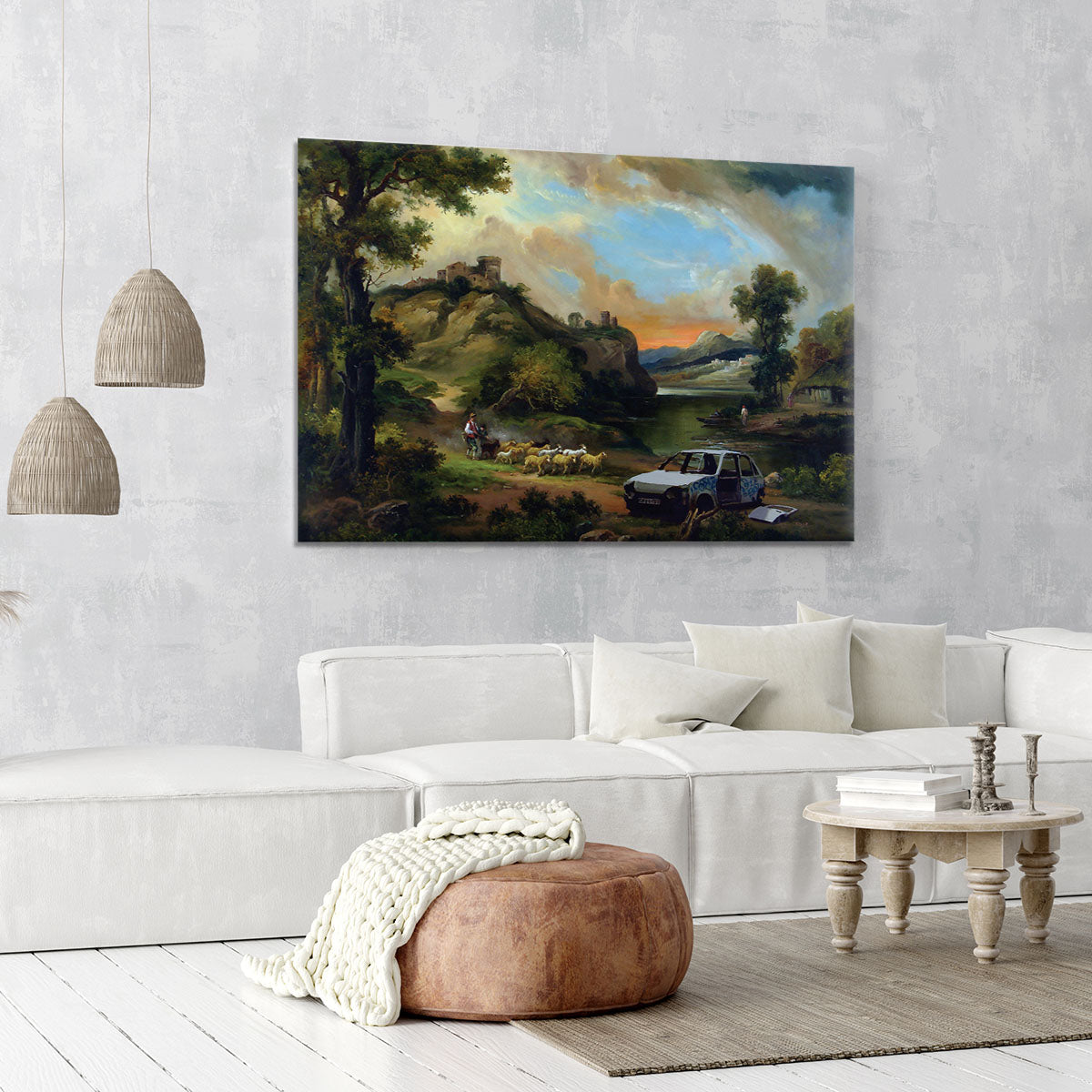 Banksy Vandalised Car Canvas Print or Poster - Canvas Art Rocks - 6