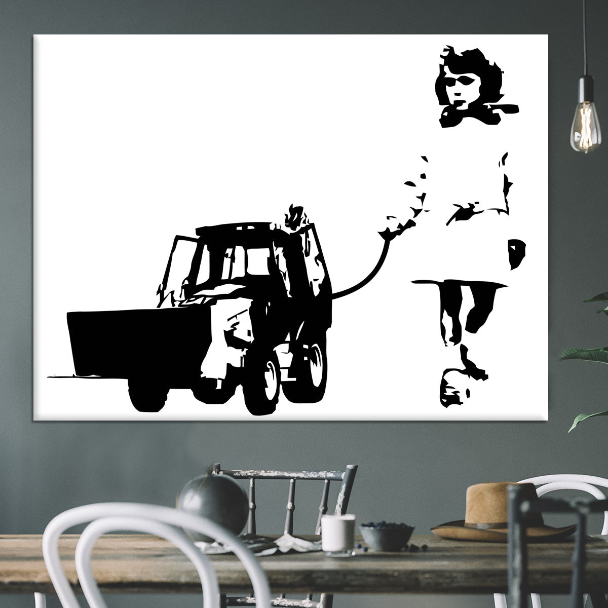 Banksy Walking The Cat Canvas Print or Poster - Canvas Art Rocks - 3