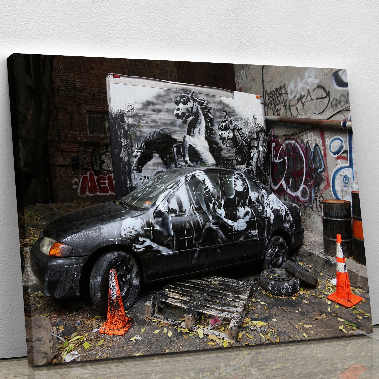 Banksy War Horse Canvas Print or Poster - Canvas Art Rocks - 1