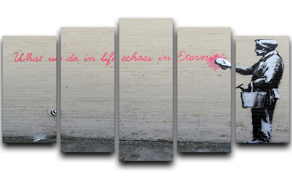 Banksy What We Do In Life 5 Split Panel Canvas - Canvas Art Rocks - 1