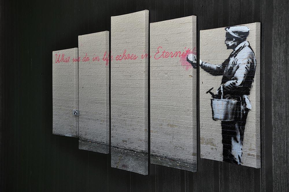 Banksy What We Do In Life 5 Split Panel Canvas - Canvas Art Rocks - 2