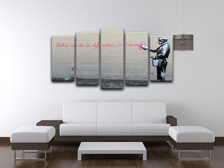 Banksy What We Do In Life 5 Split Panel Canvas - Canvas Art Rocks - 3