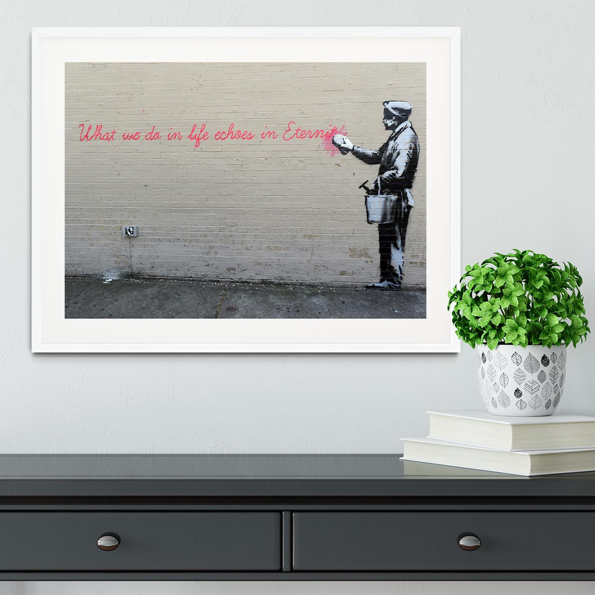 Banksy What We Do In Life Framed Print - Canvas Art Rocks - 5
