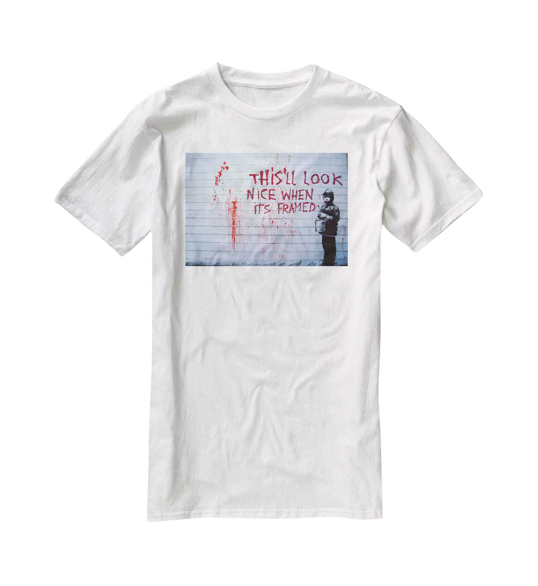 Banksy When Its Framed T-Shirt - Canvas Art Rocks - 5