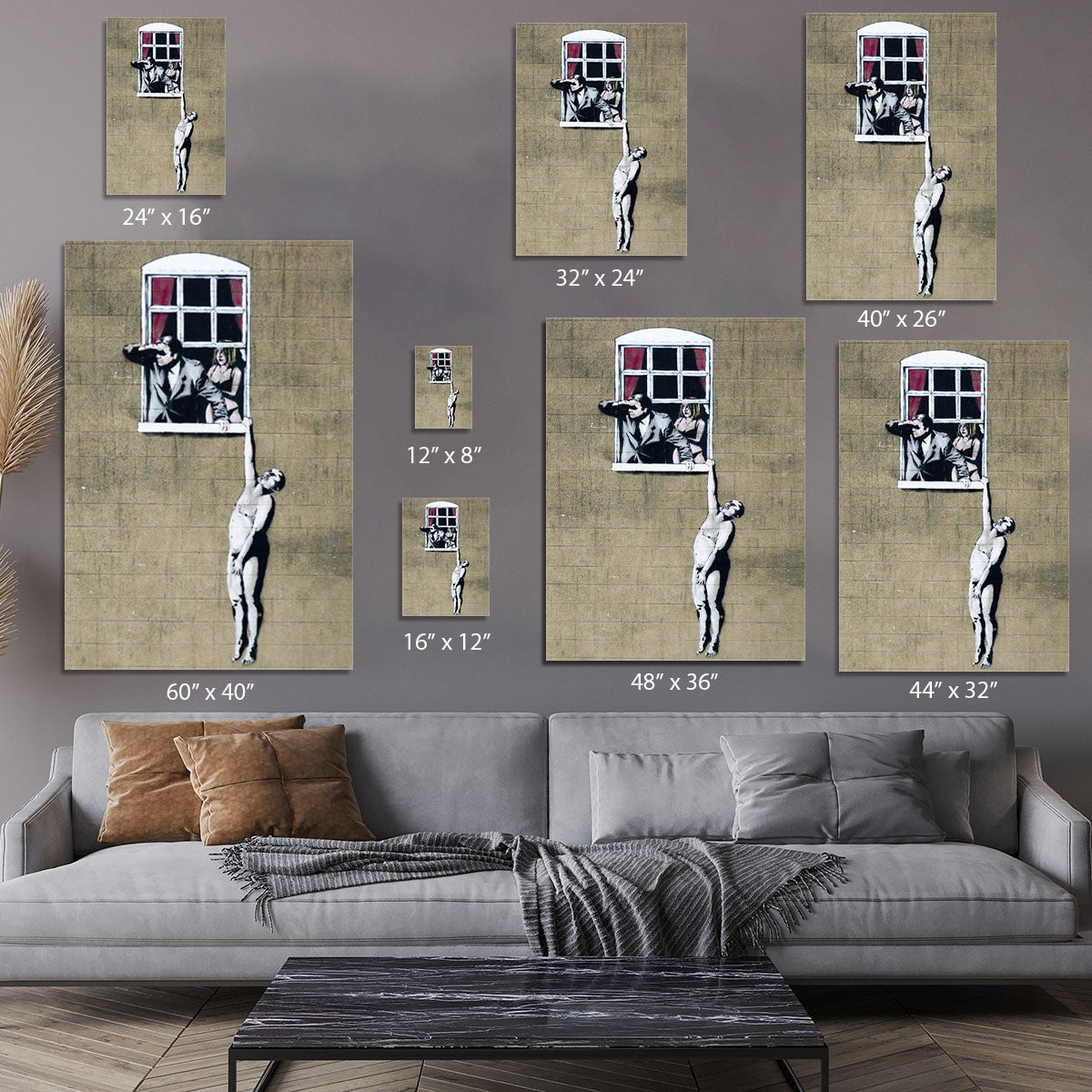 Banksy Window Lovers Canvas Print or Poster - Canvas Art Rocks - 7