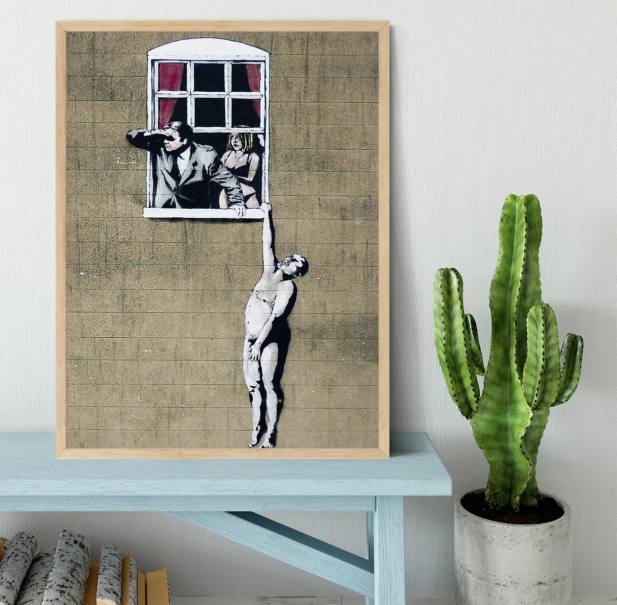 Banksy Window Lovers Framed Print - Canvas Art Rocks - 4