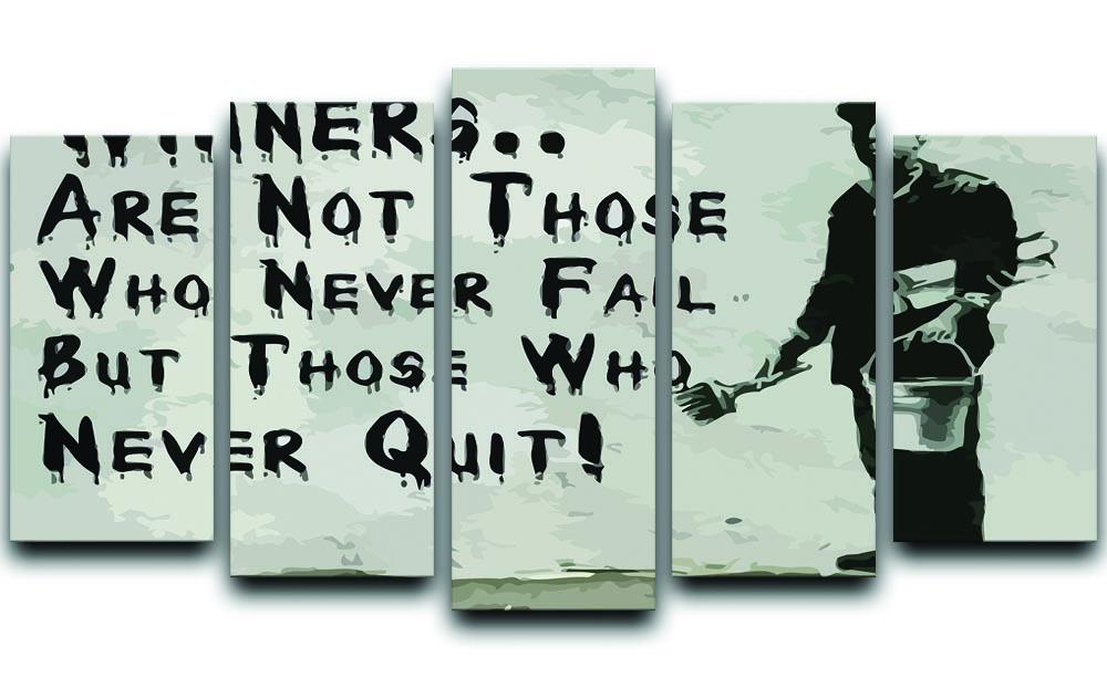 Banksy Winners Are Not 5 Split Panel Canvas - Canvas Art Rocks - 1