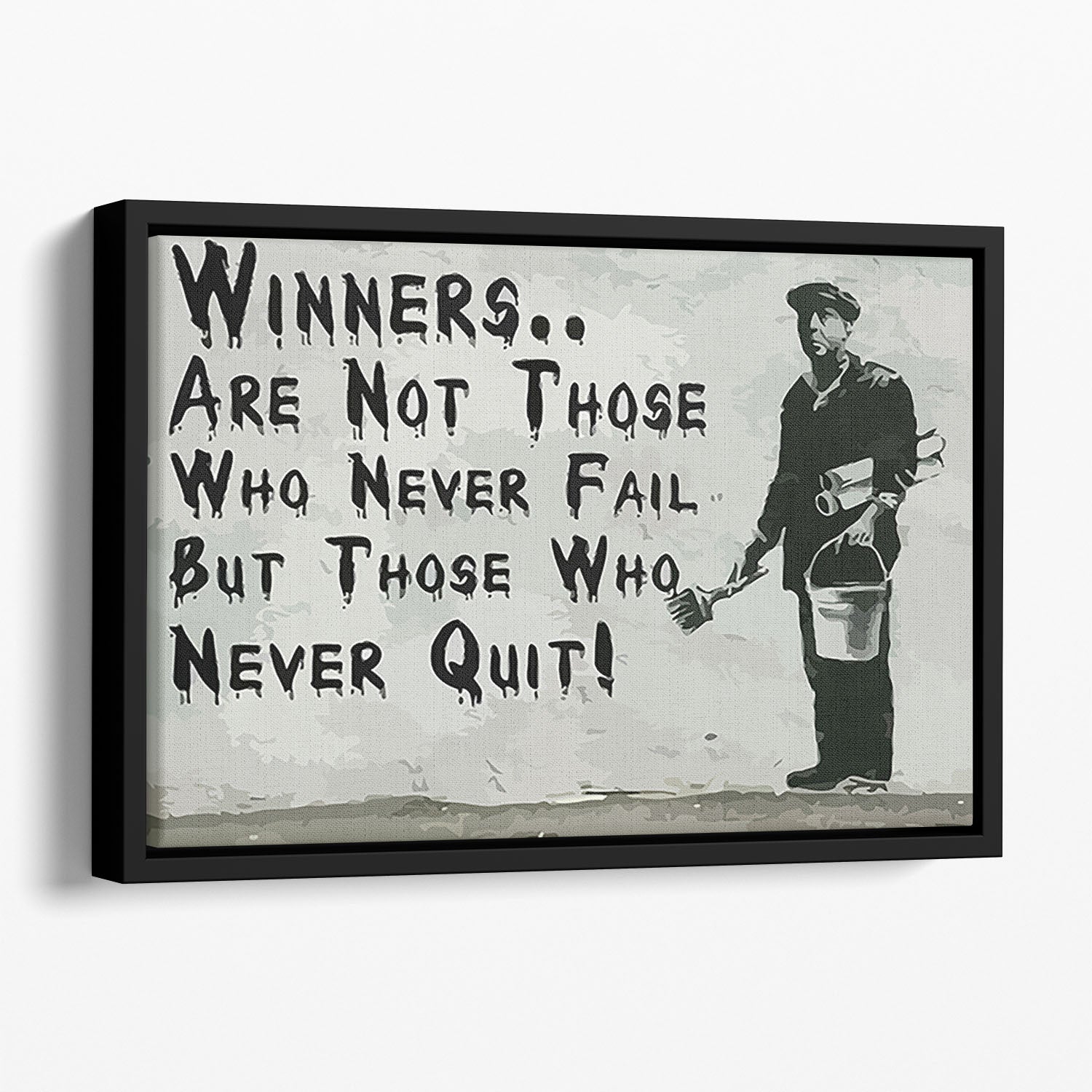 Banksy Winners Are Not Floating Framed Canvas
