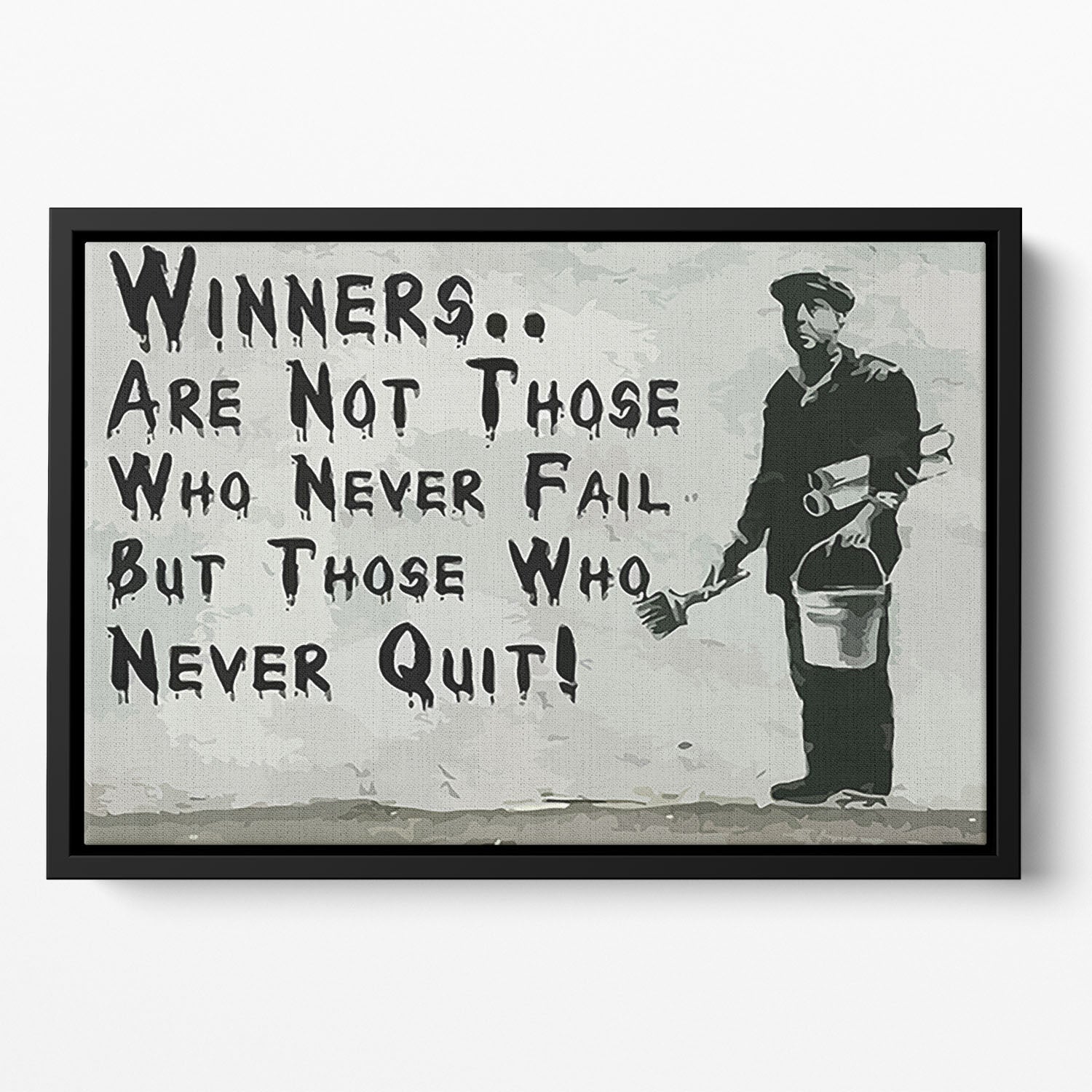 Banksy Winners Are Not Floating Framed Canvas