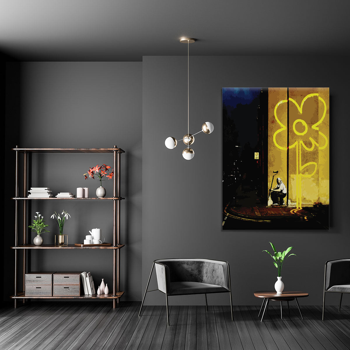 Banksy Yellow Lines Canvas Print or Poster - Canvas Art Rocks - 5