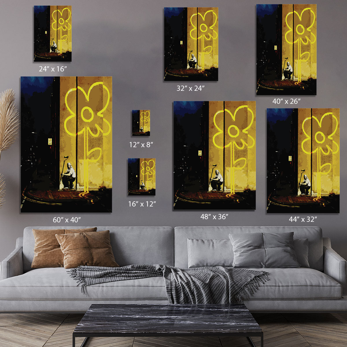 Banksy Yellow Lines Canvas Print or Poster - Canvas Art Rocks - 7