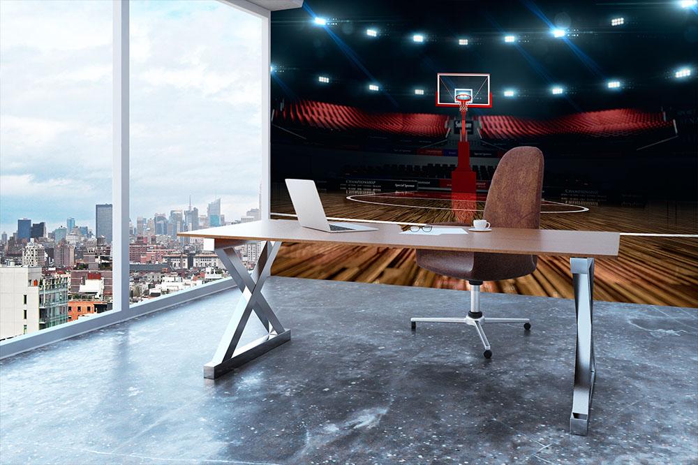 Basketball court Wall Mural Wallpaper - Canvas Art Rocks - 3