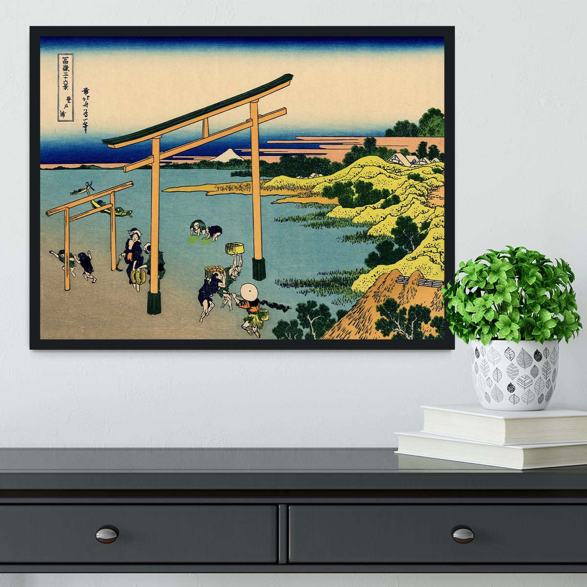 Bay of Noboto by Hokusai Framed Print - Canvas Art Rocks - 2