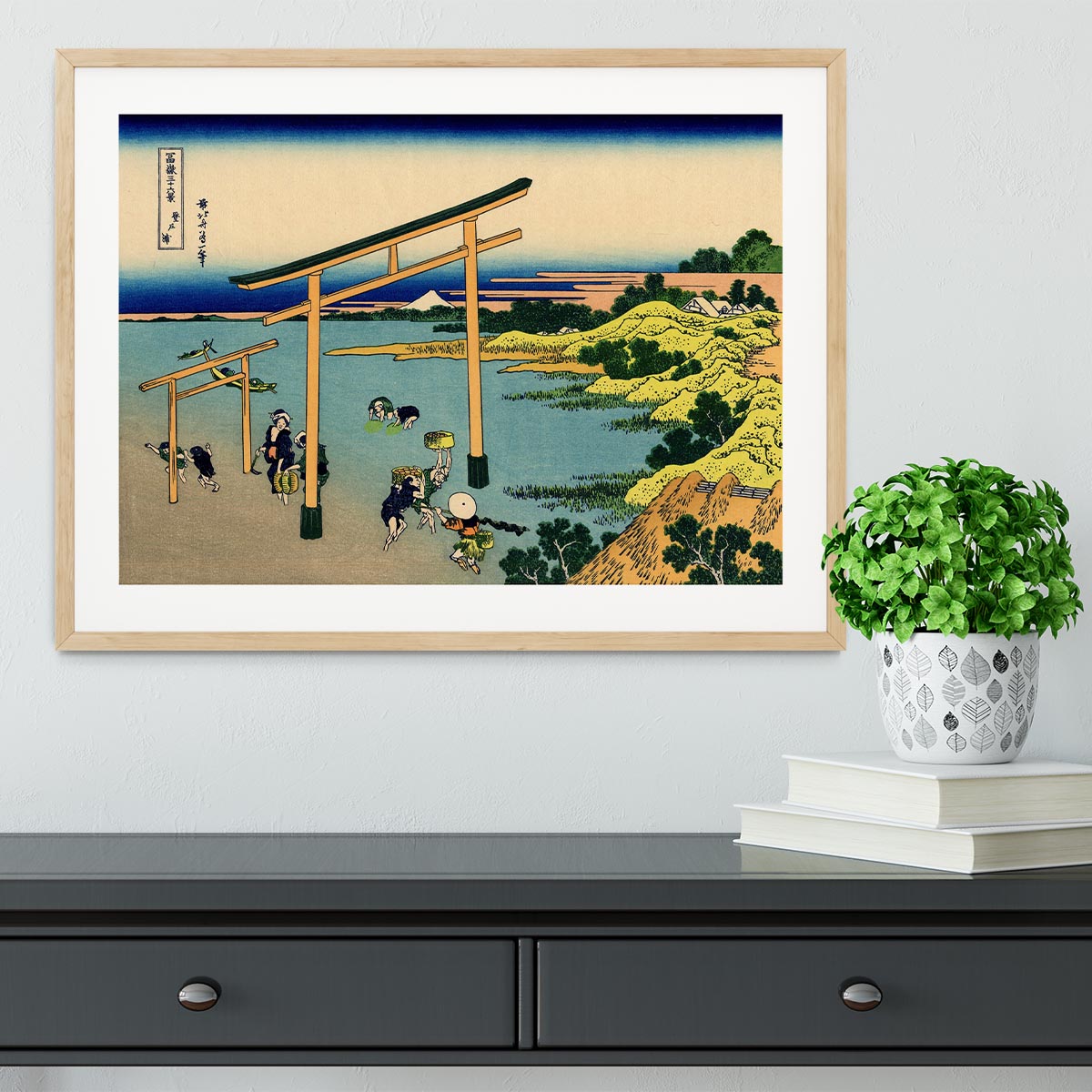 Bay of Noboto by Hokusai Framed Print - Canvas Art Rocks - 3